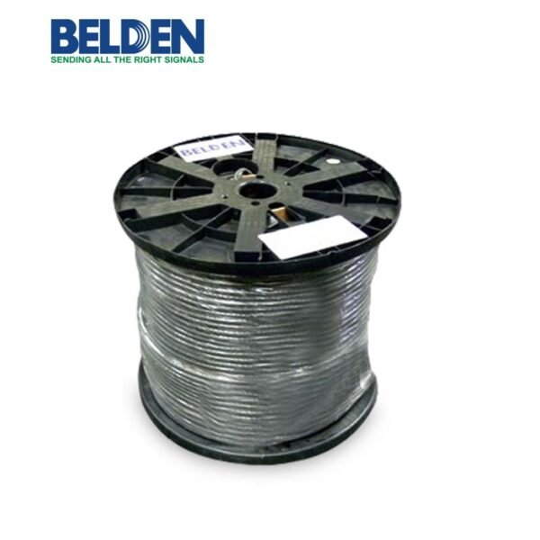 BELDEN — كابل إنذار أمني 2P*18 AWG Cmr CU/PP/FS/FR/PVC، رمادي، 305 متر/لفة