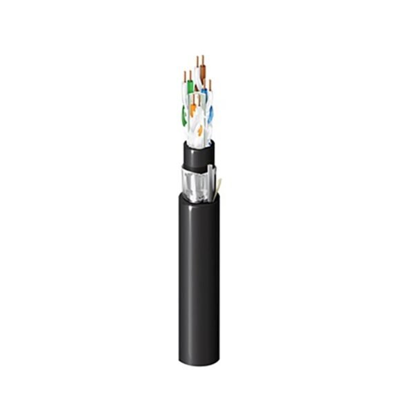 BELDEN — كابل 4P*23 AWG CAT6A F/UTP محجوب، خارجي، معبّأ بالهلام، مقاوم للأشعة UV، 305 متر/لفة