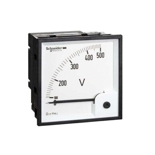 SCHNEIDER — فولتمتر PowerLogic VLT، 96×96 مم، فيرو مغناطيسي، 0–500 فولت
