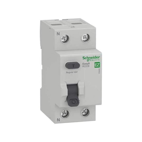 SCHNEIDER — قاطع تيار فائض RCCB Easy9، قطبان، 63 أمبير، 30 مللي أمبير، نوع AC