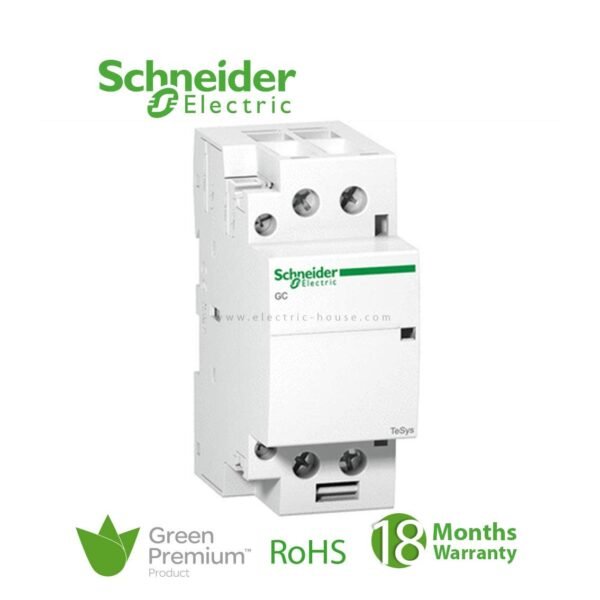 SCHNEIDER — كنتاكتور معياري TeSys Gc، 40 أمبير، 2 يفتح، ملف 220–240 فولت AC