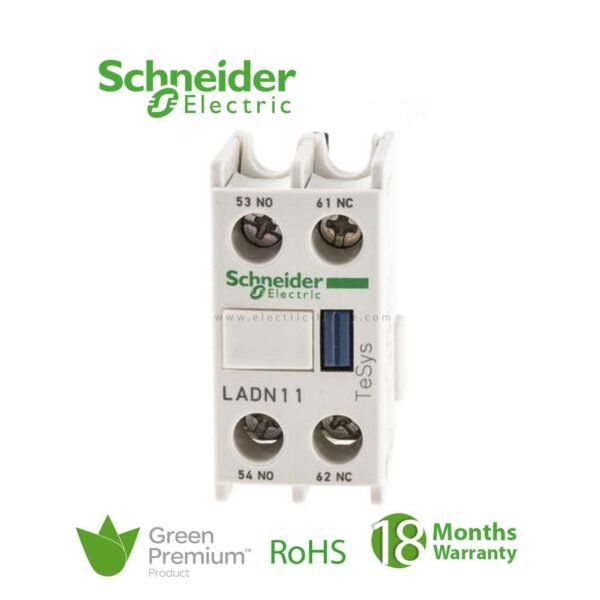 SCHNEIDER — TeSys D، كتلة ملامسات مساعدة، 1 يفتح + 1 يغلق، أطراف ببراغي لامسك