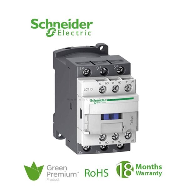 SCHNEIDER — كنتاكتور مغناطيسي، 3 أقطاب (3NO)، AC-3، 440 فولت 9 أمبير، ملف 220 فولت AC