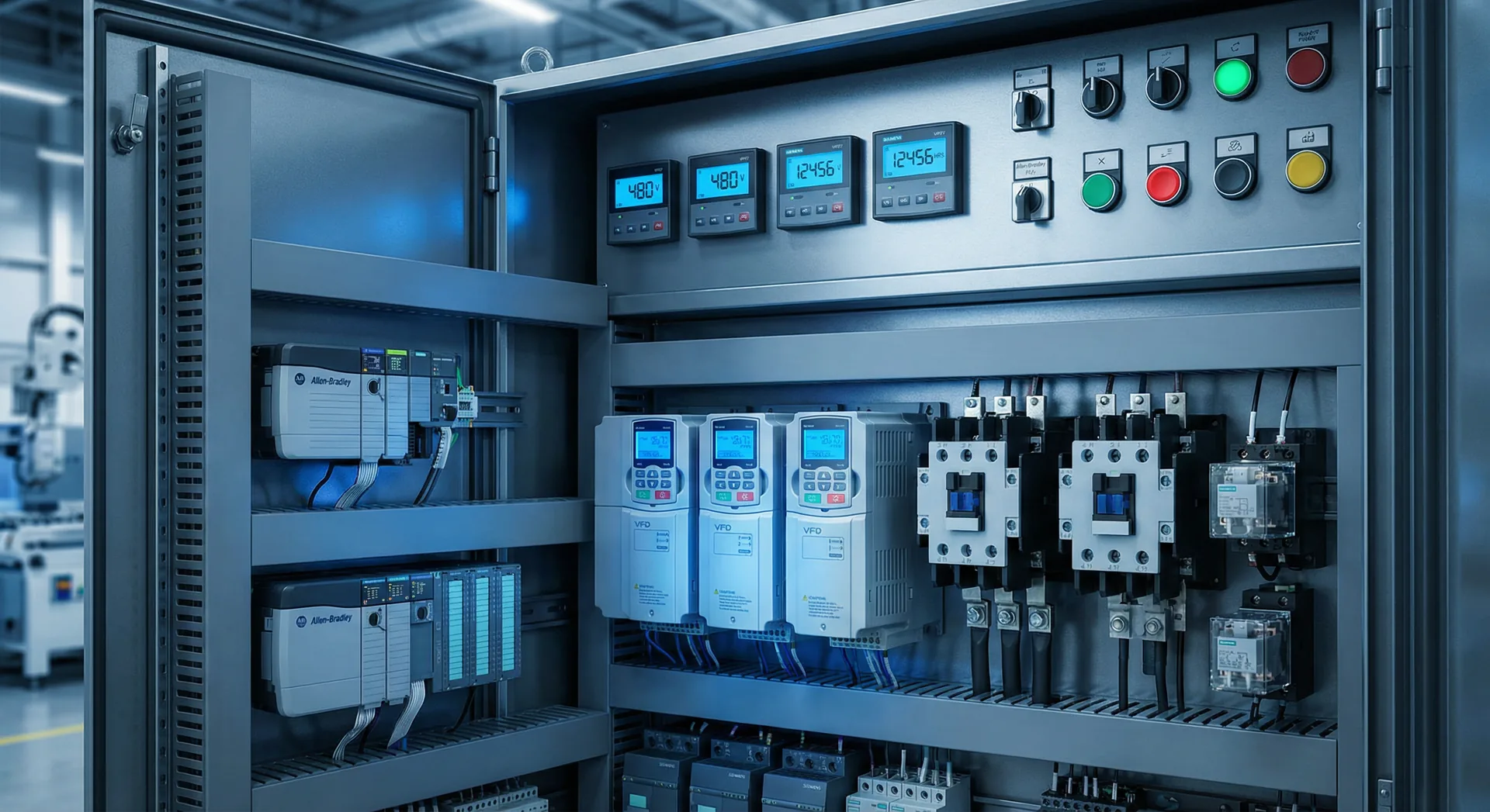 لوحات تحكم صناعية PLC وSCADA — شركة الكهرباء الذكية SEC
